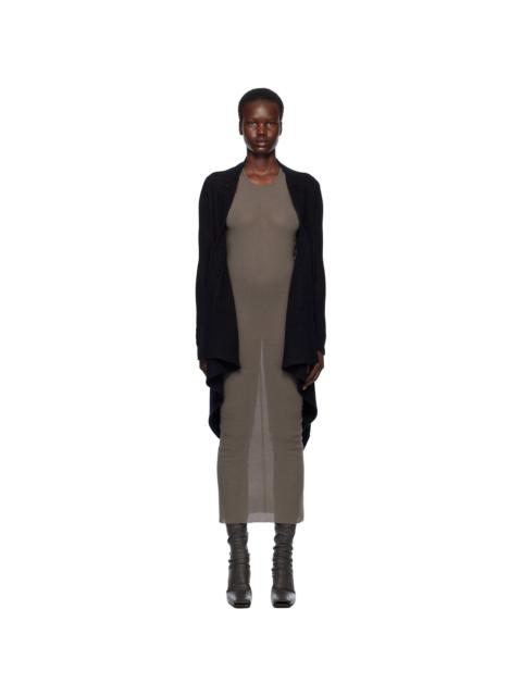 Rick Owens Black Hollywood Medium Wrap Cardigan