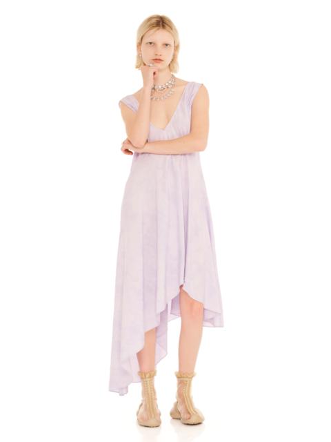 Collina Strada LILAC FLORAL SCRIBBLE TULIP DRESS