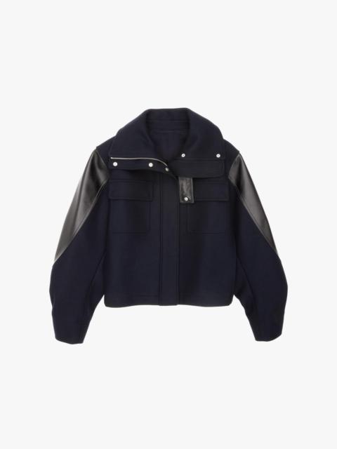 Helmut Lang CROPPED WOOL PARKA