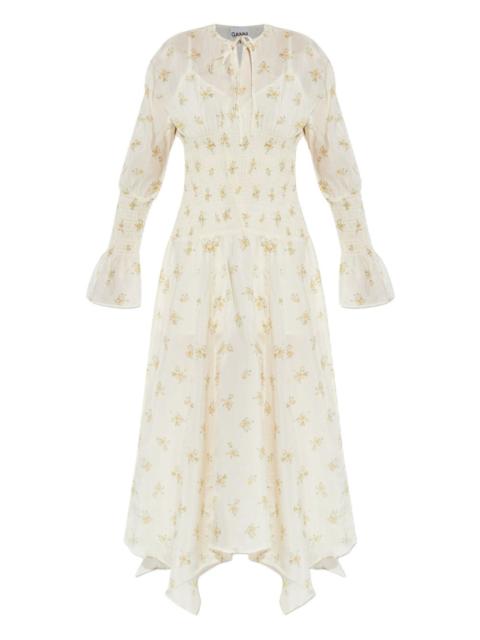 GANNI floral-print maxi dress