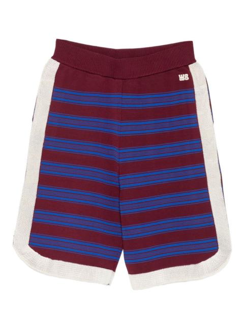 WALES BONNER striped knitted shorts