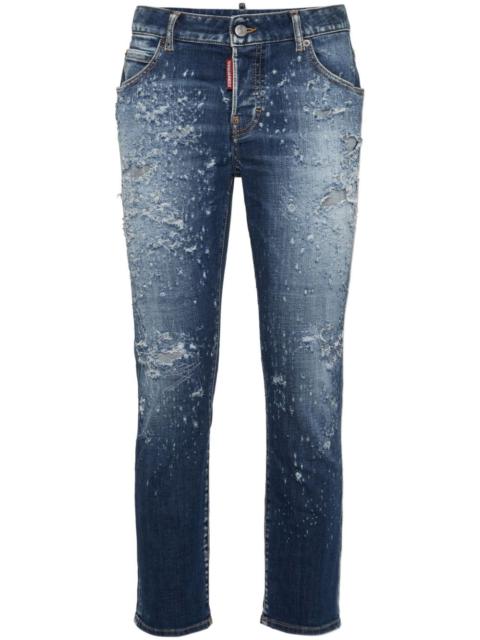 DSQUARED2 distressed slim-leg jeans