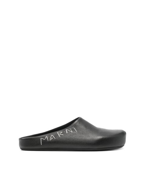 Marni logo-embroidered slippers