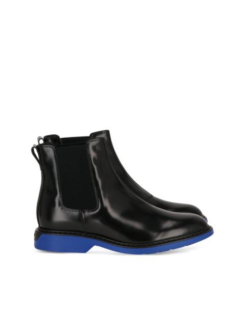 HOGAN elastic-panel leather chelsea boots