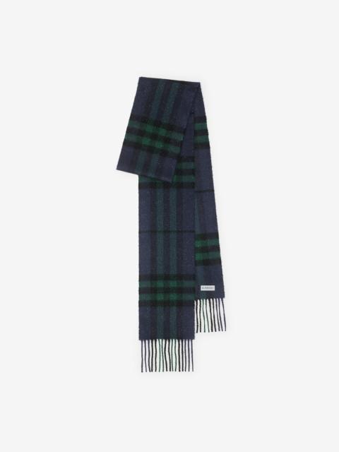 Burberry Narrow Sparkle Check Cashmere Scarf