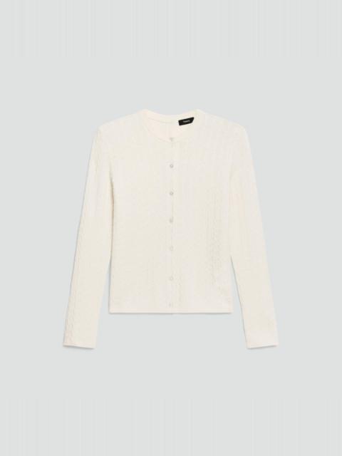 Theory Cable-Knit Cardigan in Cashmere