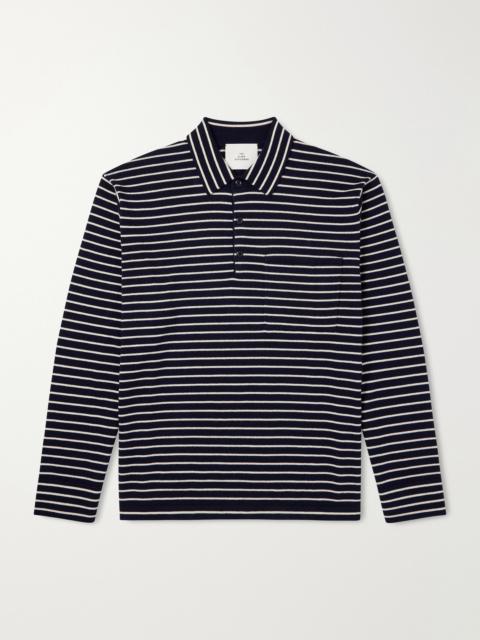 The Elder Statesman Striped Cashmere Polo Shirt