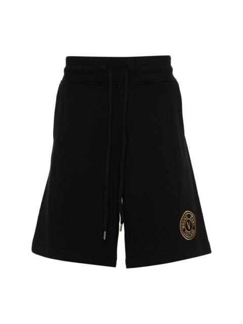 VERSACE JEANS COUTURE logo-embroidered cotton shorts