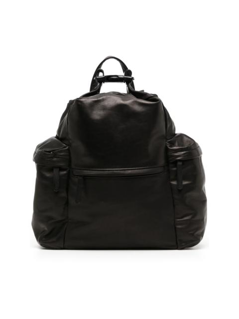 Yohji Yamamoto multiple-pocket leather backpack