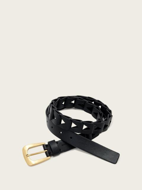 ALLSAINTS SAGE CUT OUT LEATHER BELT
