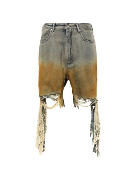ripped distressed denim shorts