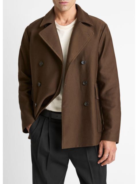 Vince Italian Peached Cotton Peacoat