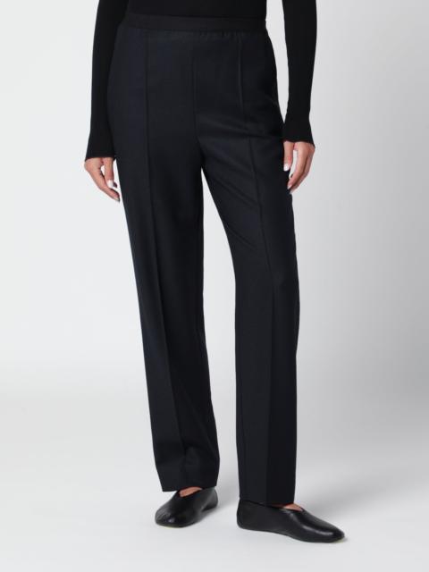 Maison Margiela Straight navy virgin wool trousers