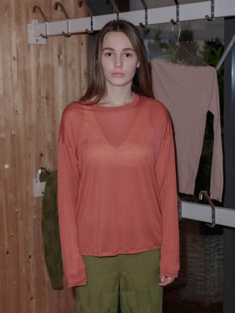 BASERANGE Loose Long Sleeve Tee - Bamboo Lyocell