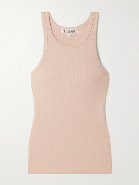 ÉTERNE Ribbed stretch-jersey tank Pink