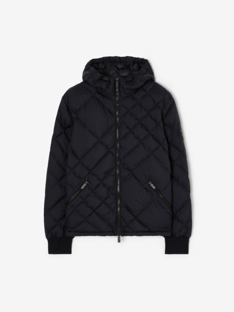 Burberry Check-stitch Nylon Doversgreen Puffer Jacket