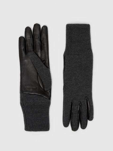 Burberry Cashmere-lined Merino Wool and Lambskin Gloves
