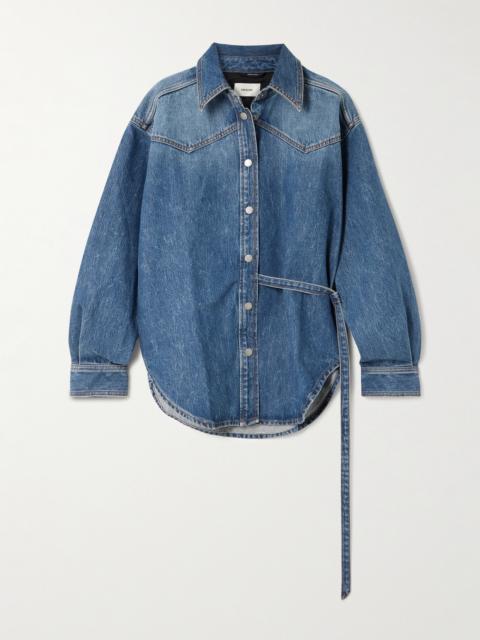 HAIKURE Belted Denim Shirt