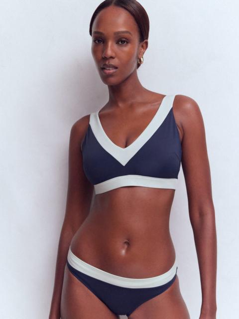 BODEN Campania Bikini Bottoms-Navy, Ivory Colourblock