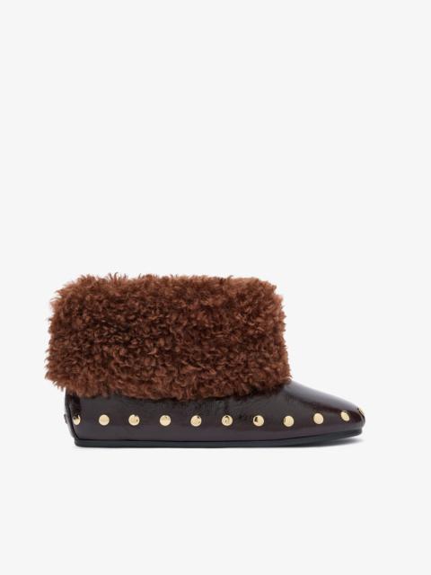 GANNI JENNY LOW BOOT IN BROWN