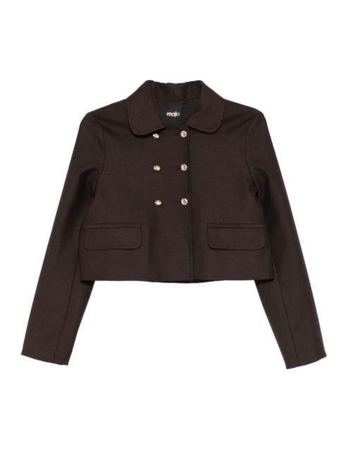 maje double-breasted flap-pocket jacket