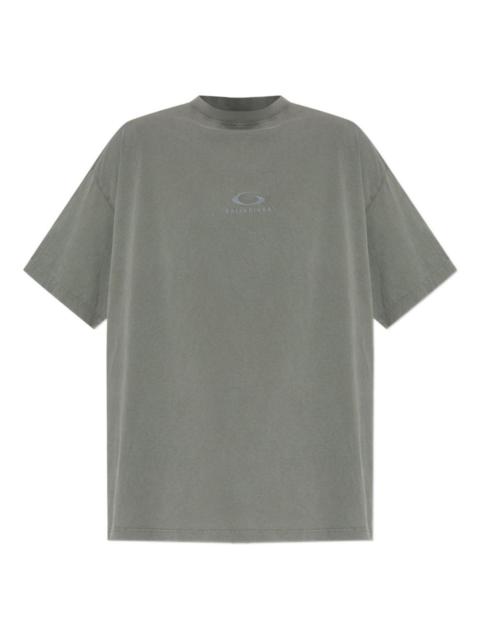 BALENCIAGA logo-embroidered T-shirt