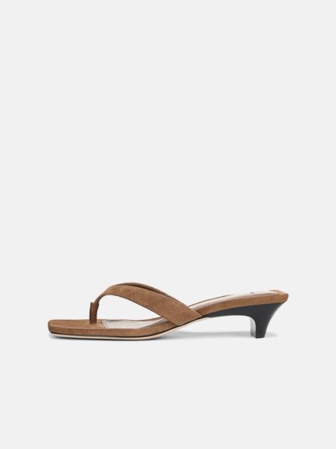 Vince San Juan Suede Heeled Thong Sandal