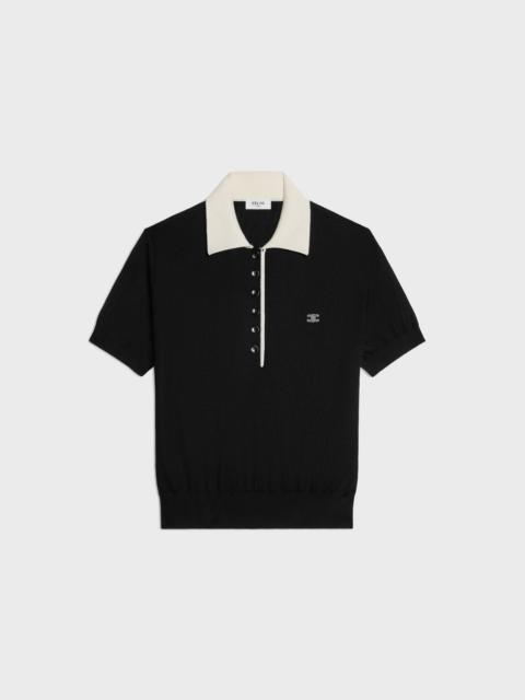 CELINE polo sweater IN fine cashmere silk