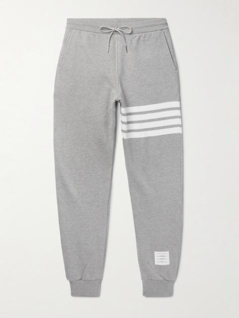 Thom Browne Tapered Striped Cotton-Jersey Sweatpants