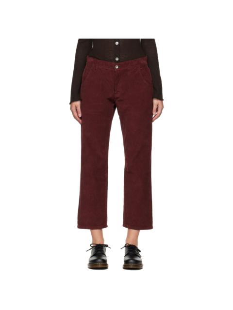 YMC Burgundy Geanie Trousers