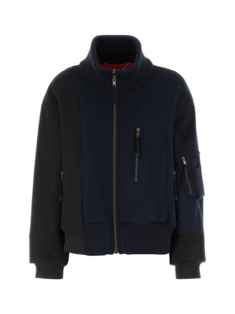 Maison Margiela Two-tone wool bomber jacket