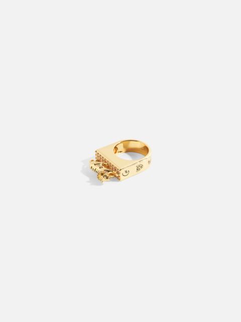 CAMILLA GILDED REALMS LEOPARD SIGNET RING GOLD