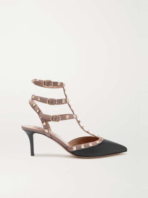 Valentino Garavani Rockstud 65 two-tone leather pumps