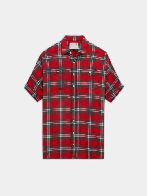 R13 PLAID OVERSIZED BOXY SHIRTDRESS | R13