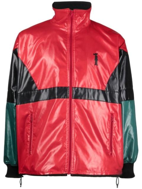 colour-block panelled windbreaker