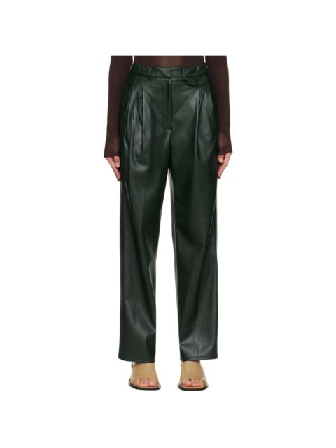 The Frankie Shop Green Pernille Faux-Leather Pants