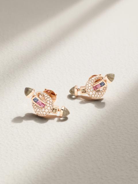 ANANYA Chakra 18-karat Rose Gold Multi-stone Earrings