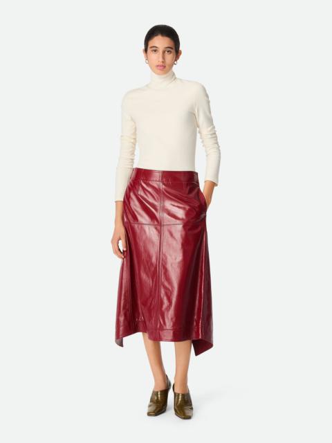 Bottega Veneta Shiny Leather Skirt