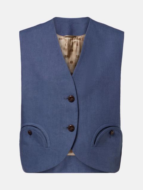 BLAZÉ MILANO Gliss linen vest