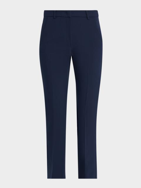 WEEKEND Max Mara Freda Cropped Stretch Canvas Slim Trousers