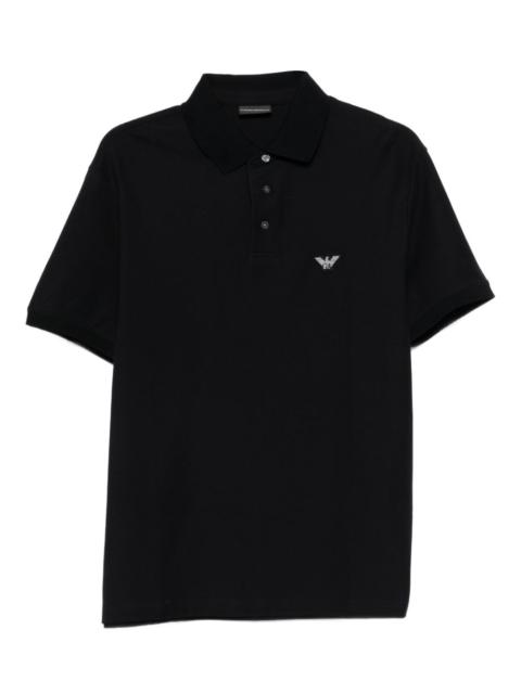 EMPORIO ARMANI logo-embroidered polo shirt