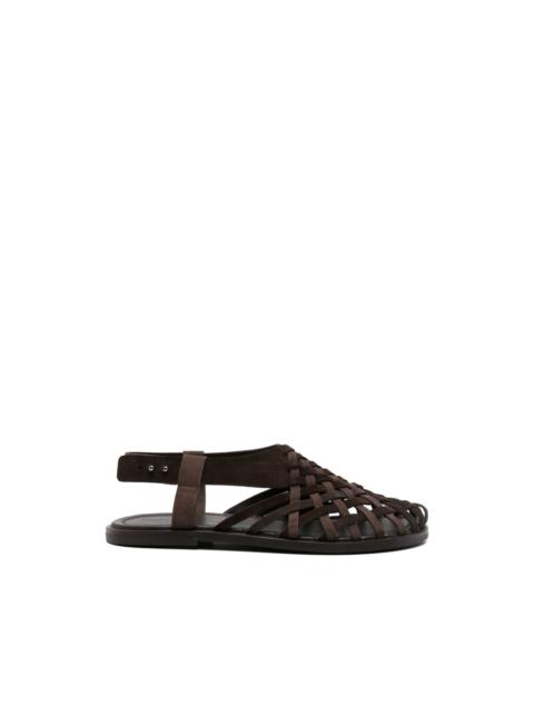 GIORGIO ARMANI woven strap sandals