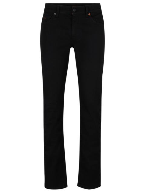 BOSS SLIM-FIT JEANS IN BLACK COMFORT-STRETCH DENIM