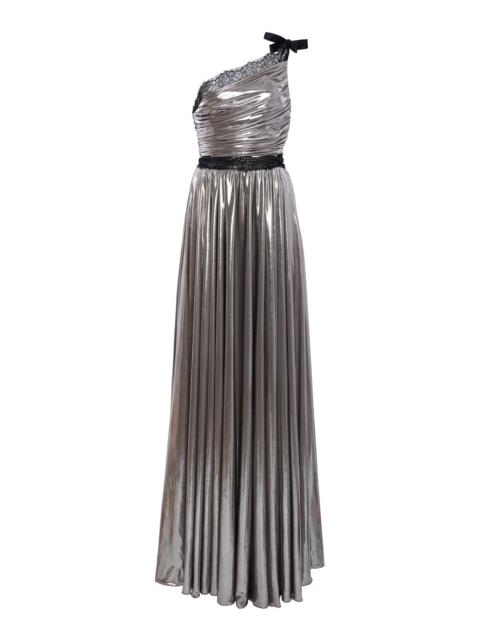 GIAMBATTISTA VALLI Asymmetric Liquid Dress silver