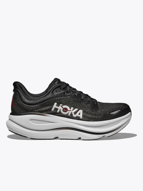 HOKA Men's Bondi 9 Shoes in Black/Vermillion