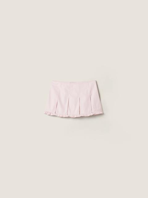 Miu Miu Poplin pleated miniskirt