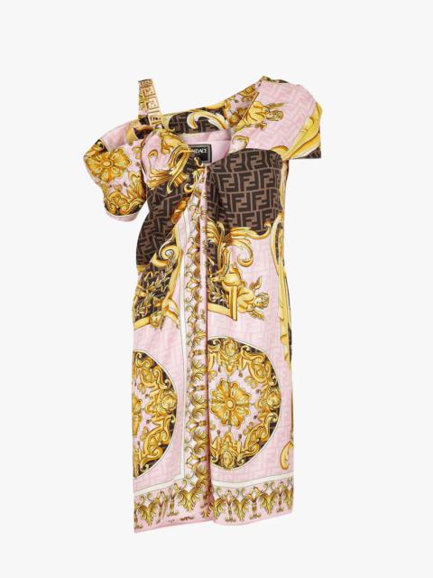 FENDI Fendace multicolor silk dress