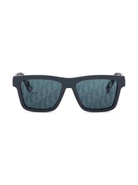 Dior Men's DiorB23 S4I 56MM Rectangular Sunglasses - Black Blue