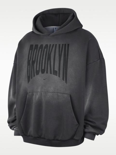 Nike Brooklyn Nets Standard Issue Men's Therma-FIT Fleece Basketball Pullover Hoodie