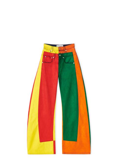 Loewe Multicolour patchwork jeans in denim
